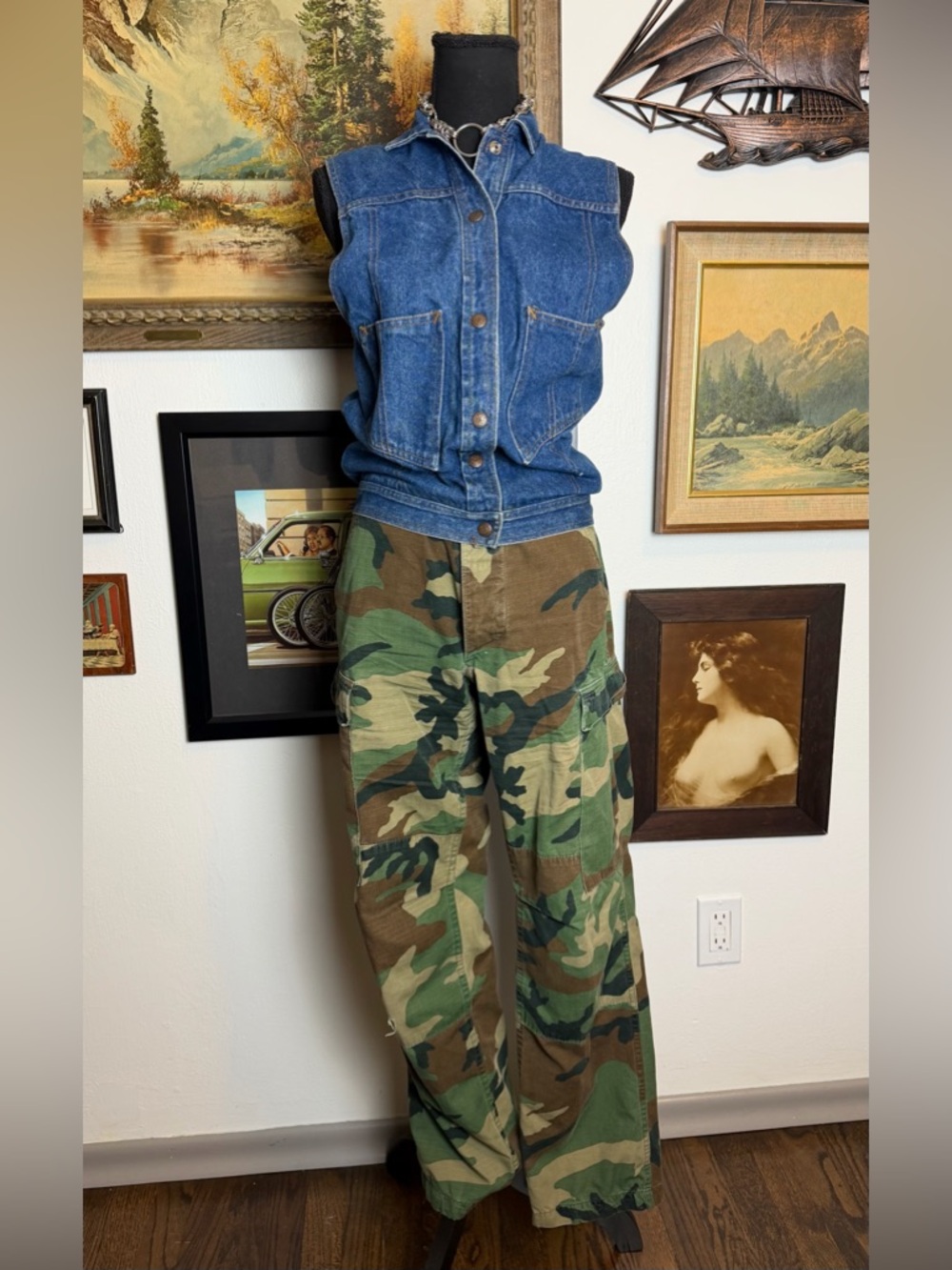 Vintage 80s-90s Denim Vest Unisex S-M